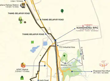 Kamdhenu Business Distrcit location map